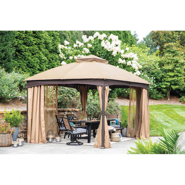 PureJoy Replacement Canopy for 10x12 Metal Rectangle Screened Semi-Permanent Gazebo